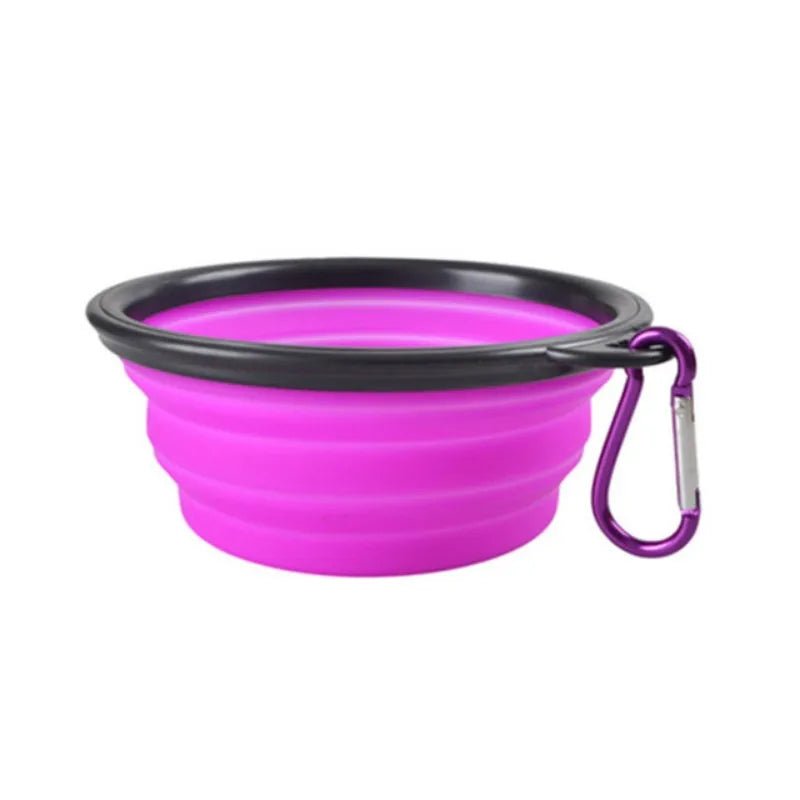 Tazón Portátil Plegable de Silicona TPR para Mascotas - Comedero y Bebedero para Gatos y Perros