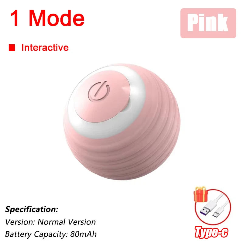 Pelota Interactiva Automática para Gatos - Juguete Eléctrico Recargable con Cola Imitación Ratón
