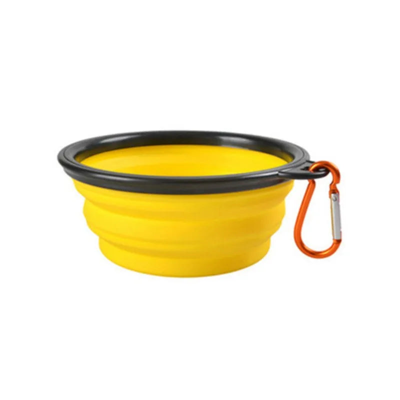 Tazón Portátil Plegable de Silicona TPR para Mascotas - Comedero y Bebedero para Gatos y Perros