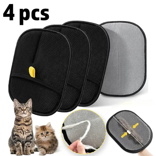 Guantes de Limpieza de Pelo para Mascotas - Guante de Aseo Doble Cara Reutilizable para Gatos y Perros