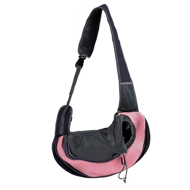 Bolso Bandolera Portátil para Mascotas - Mochila de Nylon Acolchada para Perros Pequeños