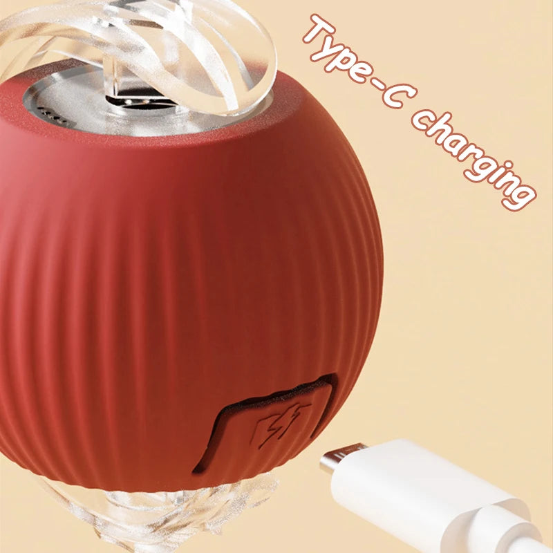 Pelota Interactiva Automática para Gatos - Juguete Eléctrico Recargable con Cola Imitación Ratón