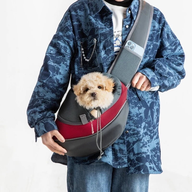 Mochila Transportadora para Mascotas - Bolso de Malla Transpirable para Gatos y Perros