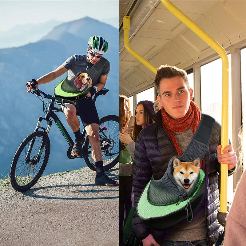 Mochila Transportadora para Mascotas - Bolso de Malla Transpirable para Gatos y Perros