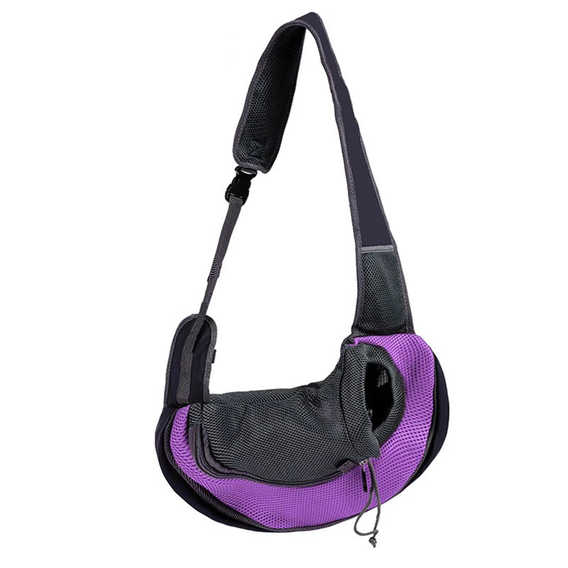 Bolso Bandolera Portátil para Mascotas - Mochila de Nylon Acolchada para Perros Pequeños