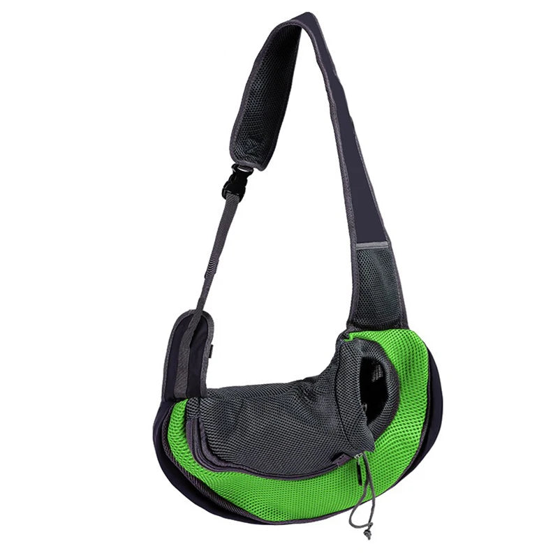 Bolso Bandolera Portátil para Mascotas - Mochila de Nylon Acolchada para Perros Pequeños