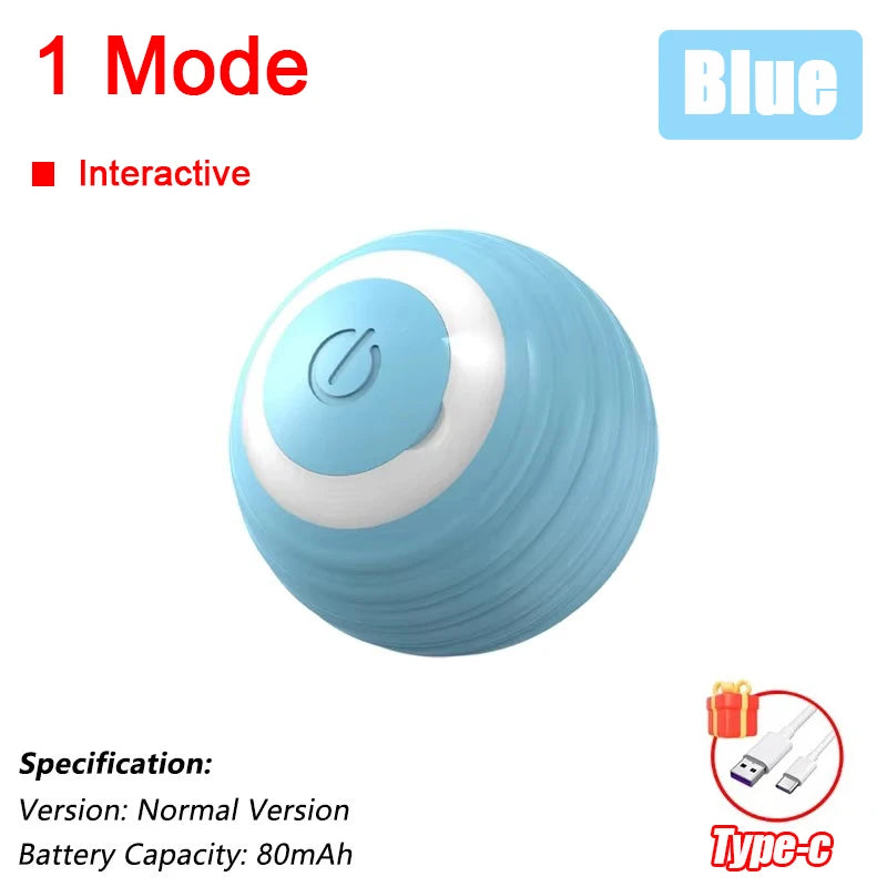 Pelota Interactiva Automática para Gatos - Juguete Eléctrico Recargable con Cola Imitación Ratón