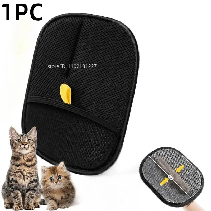Guantes de Limpieza de Pelo para Mascotas - Guante de Aseo Doble Cara Reutilizable para Gatos y Perros